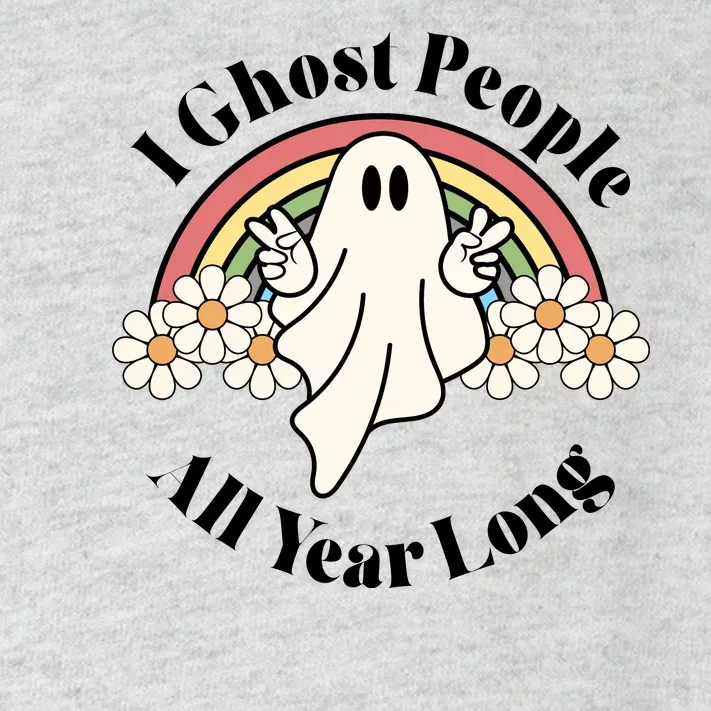 I Ghost People All Year Long Halloween Rainbow Toddler Long Sleeve Shirt