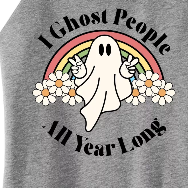 I Ghost People All Year Long Halloween Rainbow Women’s Perfect Tri Rocker Tank