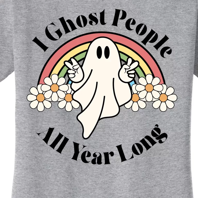 I Ghost People All Year Long Halloween Rainbow Women's T-Shirt