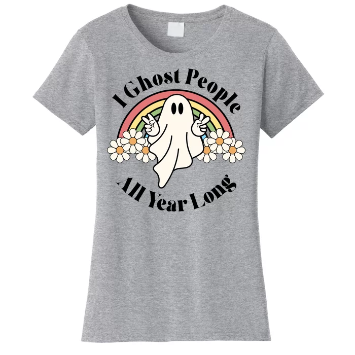 I Ghost People All Year Long Halloween Rainbow Women's T-Shirt