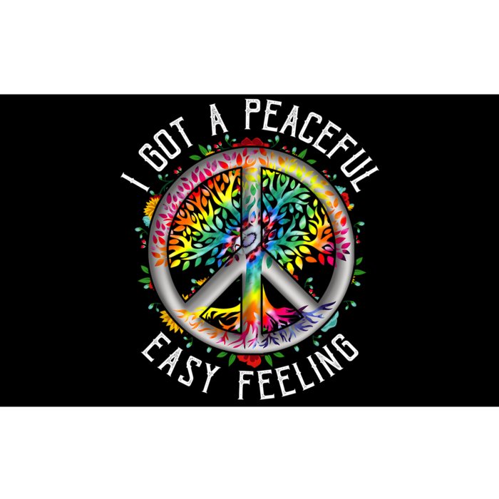 I Got Peaceful Easyfeeling Tie Dye Hippie 1960s Peaceful Bumper Sticker