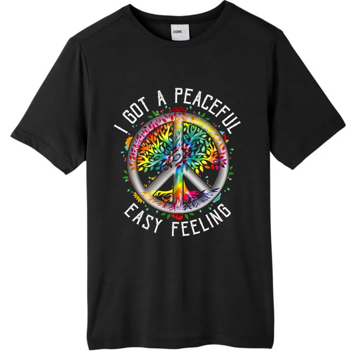 I Got Peaceful Easyfeeling Tie Dye Hippie 1960s Peaceful ChromaSoft Performance T-Shirt