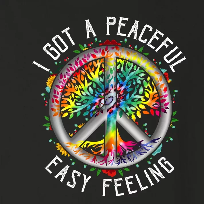 I Got Peaceful Easyfeeling Tie Dye Hippie 1960s Peaceful Toddler Long Sleeve Shirt