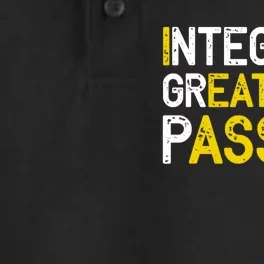 Integrity Greatness Passion Funny Dry Zone Grid Performance Polo