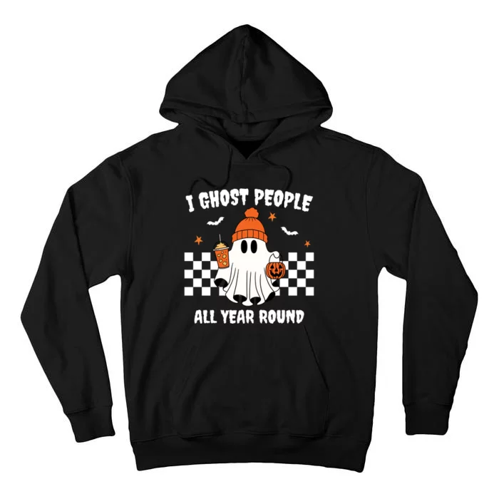 I Ghost People All Year Round Halloween Funny Tall Hoodie