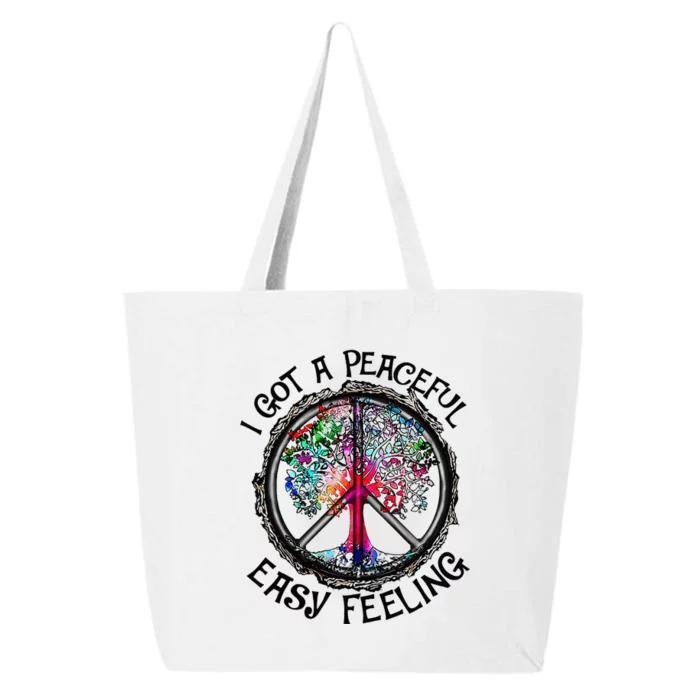 I Got Peaceful Easy Feeling Hippie Peaceful 25L Jumbo Tote