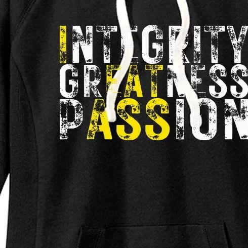 Integrity Greatness Passion Women's Fleece Hoodie