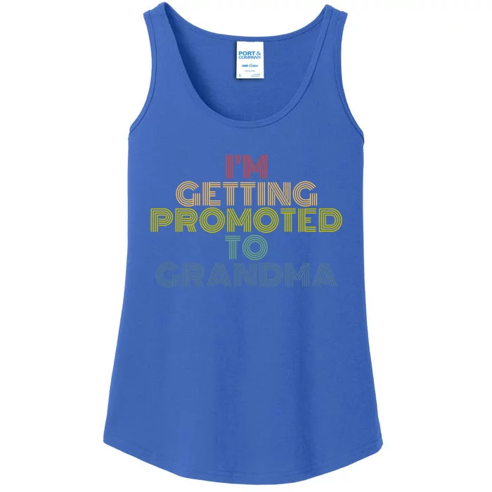 Im Getting Promoted To Grandma Retro 70S Vintage Gift Ladies Essential Tank