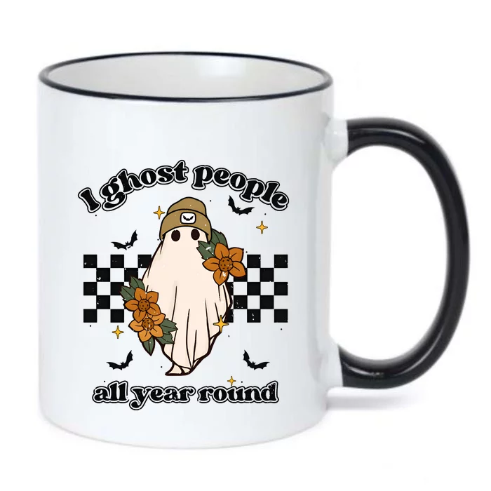 I Ghost People Year Round Cool Ghost Halloween Retro Black Color Changing Mug