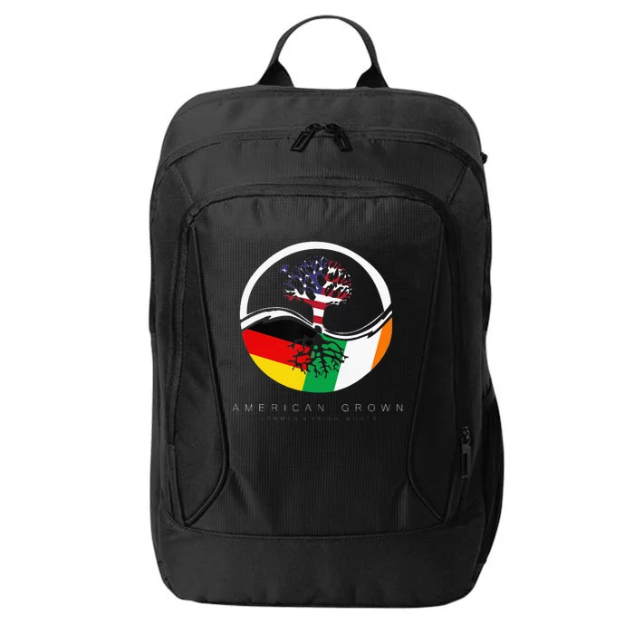 Irish German Roots American Grown With Flag City Backpack