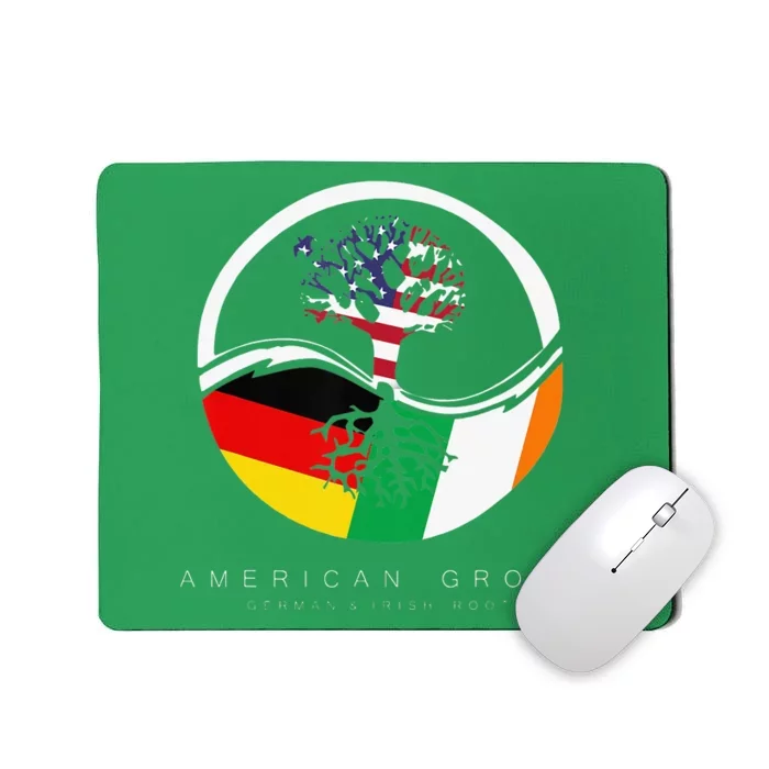 Irish German Roots American Grown With Flag Mousepad