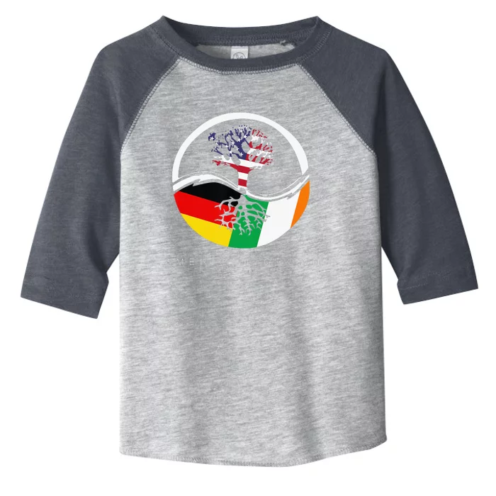 Irish German Roots American Grown With Flag Toddler Fine Jersey T-Shirt