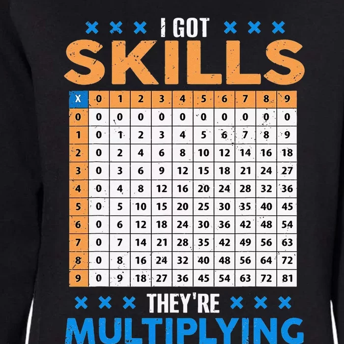 I Got Skill Theyre Multiplying Math Class Back To School Womens California Wash Sweatshirt