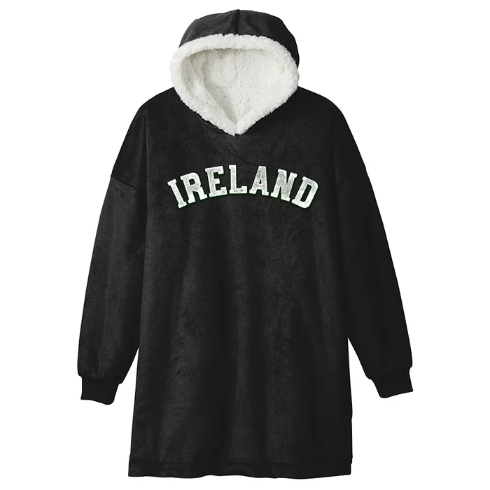 Ireland Grunge Style St Paddy's Irish Hooded Wearable Blanket