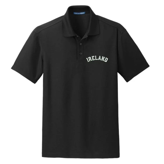 Ireland Grunge Style St Paddy's Irish Dry Zone Grid Performance Polo