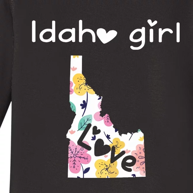 Idaho Girl Shirts I Love Idaho Home Gift Baby Long Sleeve Bodysuit