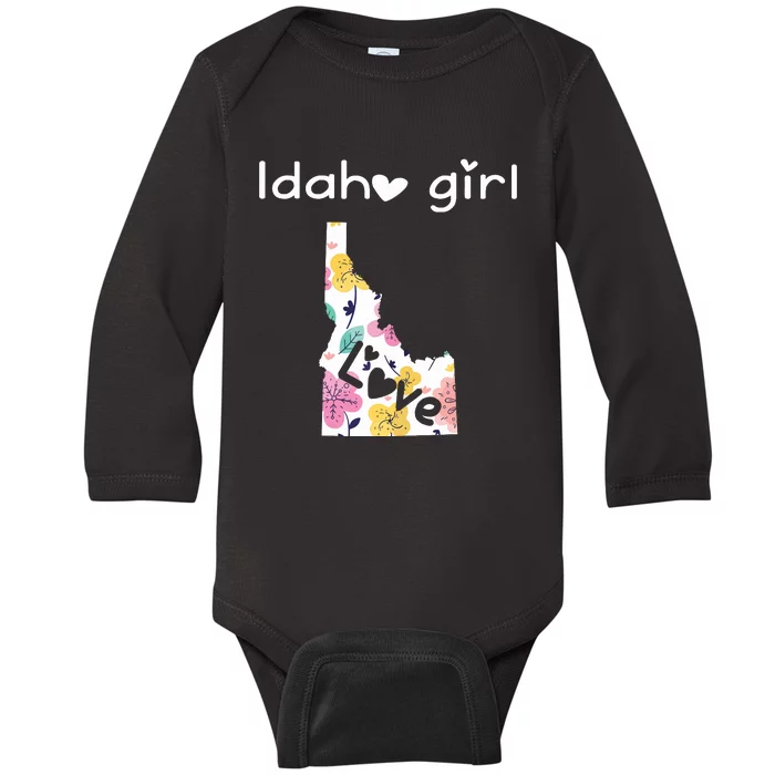 Idaho Girl Shirts I Love Idaho Home Gift Baby Long Sleeve Bodysuit