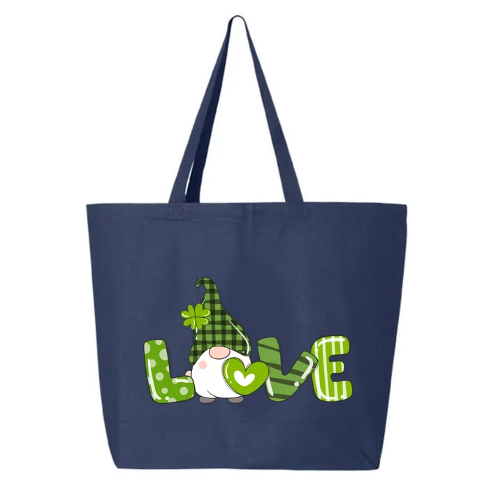 Irish Gnome Shamrock Heart Love St Patricks Day Cute Gift 25L Jumbo Tote