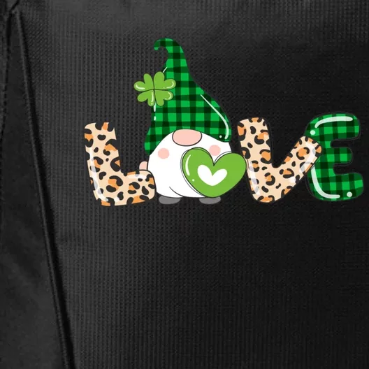 Irish Gnome Shamrock Heart Love St Patricks Day Meaningful Gift City Backpack