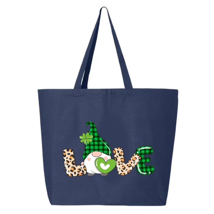 Irish Gnome Shamrock Heart Love St Patricks Day Meaningful Gift 25L Jumbo Tote