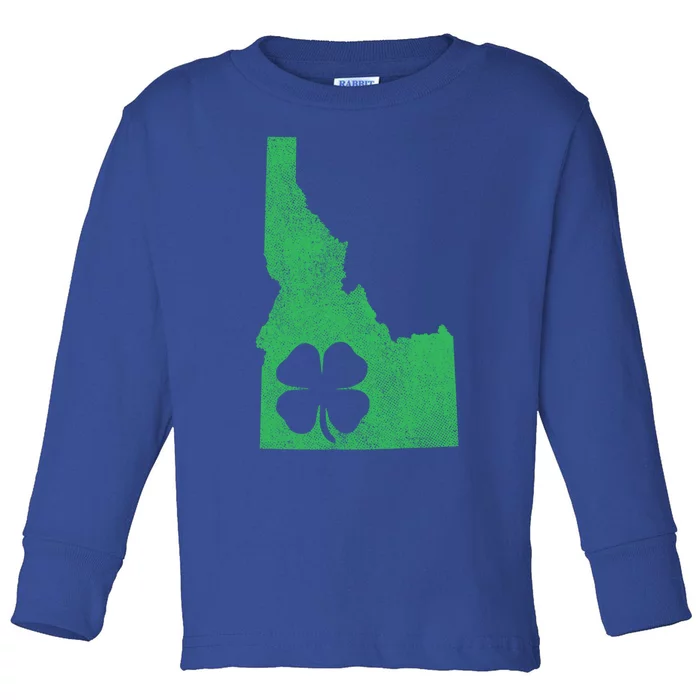 Idaho Gift St Patrick's Day Shamrock Clover Irish Paddy's Cool Gift Toddler Long Sleeve Shirt