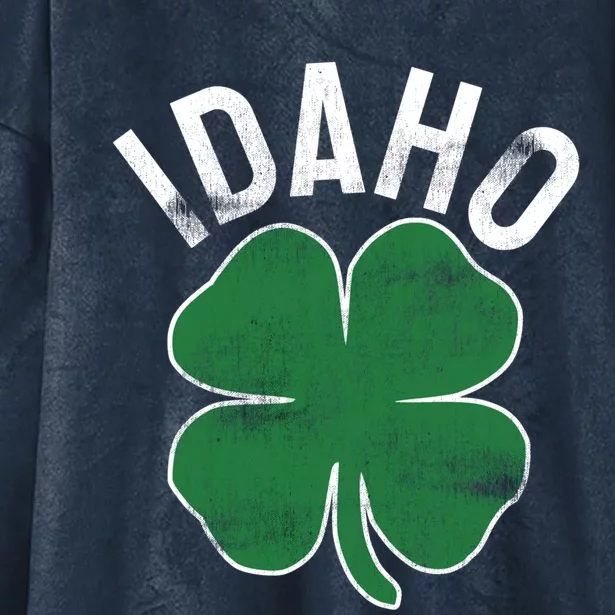 Idaho Gift St Patrick's Day Shamrock Irishgift Gift Hooded Wearable Blanket