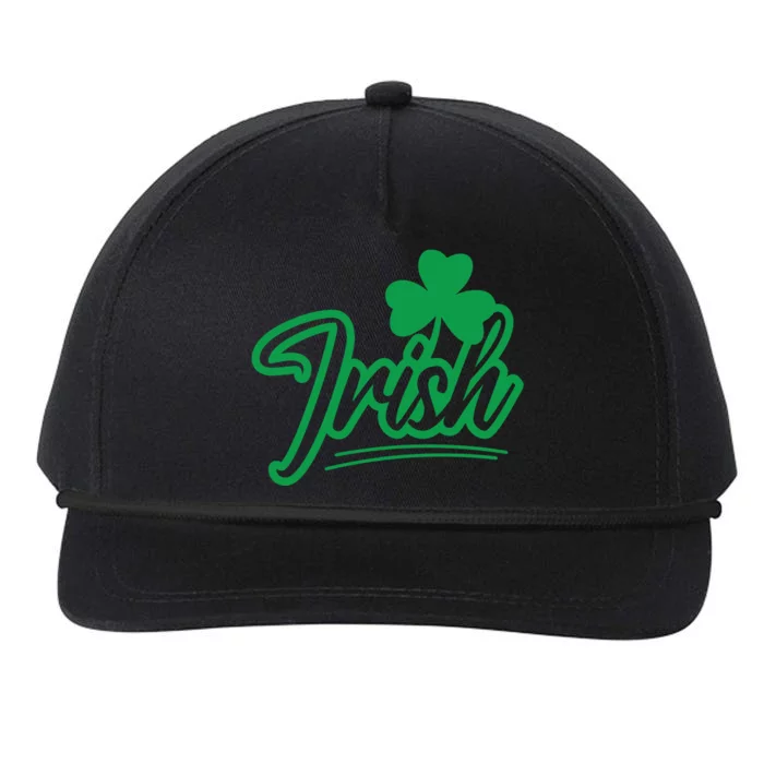 Irish Green Shamrock St Patricks Day Snapback Five-Panel Rope Hat