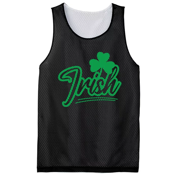 Irish Green Shamrock St Patricks Day Mesh Reversible Basketball Jersey Tank