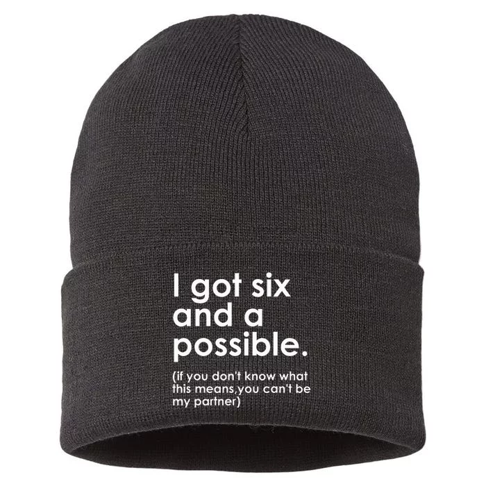 I Got Six And A Possible If You DonT Know What This Means Sustainable Knit Beanie