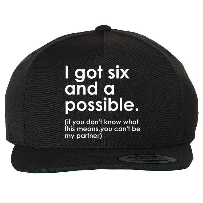 I Got Six And A Possible If You DonT Know What This Means Wool Snapback Cap