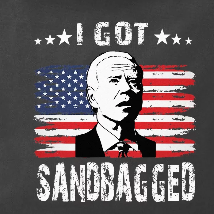 I Got Sandbagged Joe Biden Funny Quote Zip Tote Bag