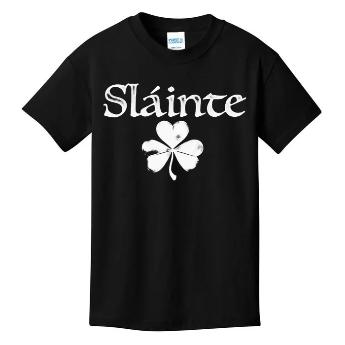 Irish Green Slainte Saint PaddyS Shamrock Good Health Kids T-Shirt