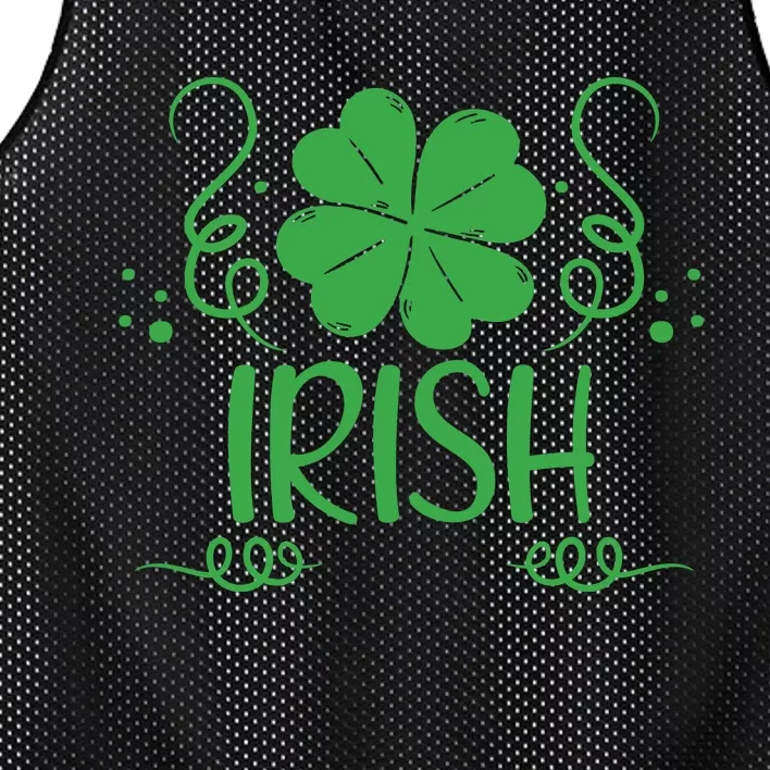 Irish Green Shamrocks St Patricks Day Mesh Reversible Basketball Jersey Tank