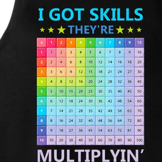 I Got Skills They're Multiplying Funny Math Teacher Ladies Tri-Blend Wicking Tank