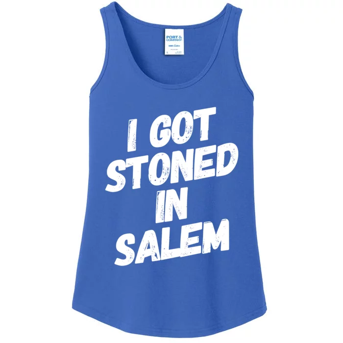 I Got Stoned In Salem Halloween Witches Stoner Cool Gift Ladies Essential Tank