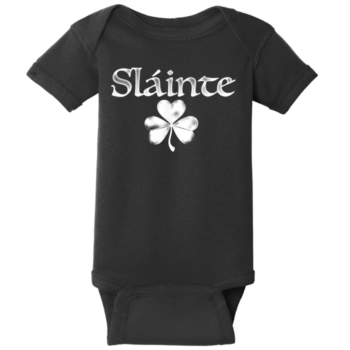 Irish Green Slainte Saint Paddy S Shamrock Good Health Baby Bodysuit