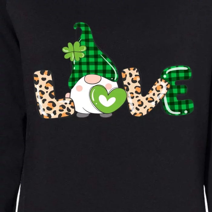 Irish Gnome, Shamrock, Heart, Love, St Patricks Day Womens California Wash Sweatshirt