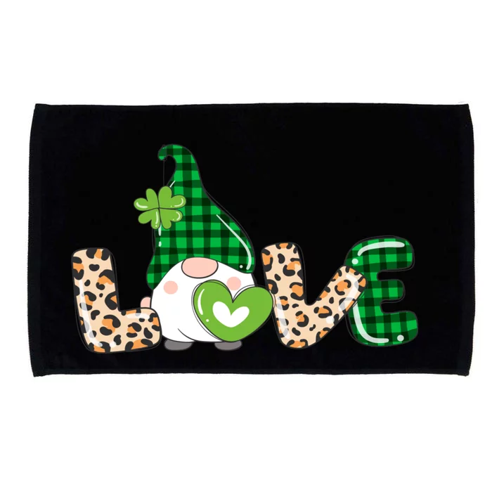 Irish Gnome, Shamrock, Heart, Love, St Patricks Day Microfiber Hand Towel