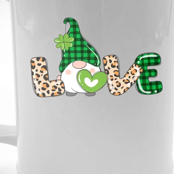 Irish Gnome, Shamrock, Heart, Love, St Patricks Day Front & Back Beer Stein