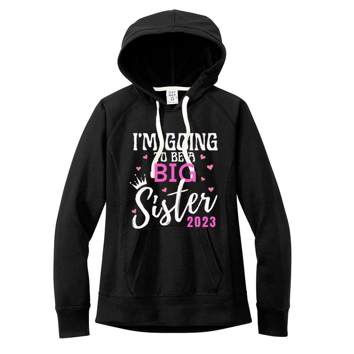 I'm Going To Be A Big Sister Pregnancy Announcement Promoted Women's Fleece Hoodie