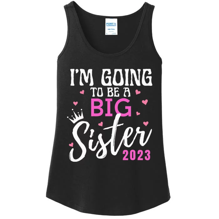 I'm Going To Be A Big Sister Pregnancy Announcement Promoted Ladies Essential Tank