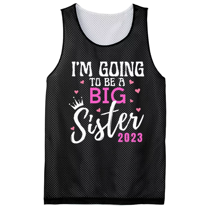 I'm Going To Be A Big Sister Pregnancy Announcement Promoted Mesh Reversible Basketball Jersey Tank