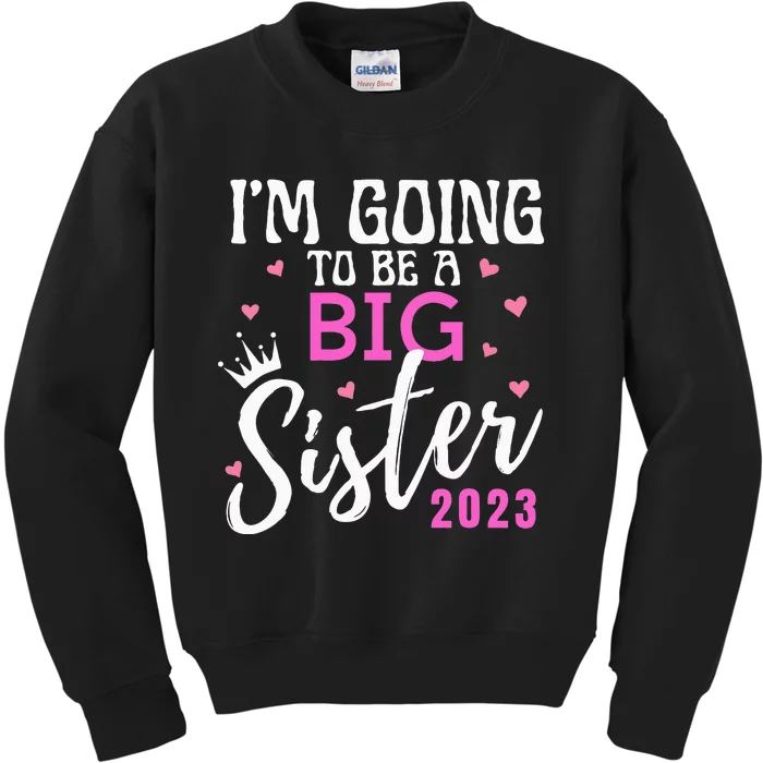 I'm Going To Be A Big Sister Pregnancy Announcement Promoted Kids Sweatshirt