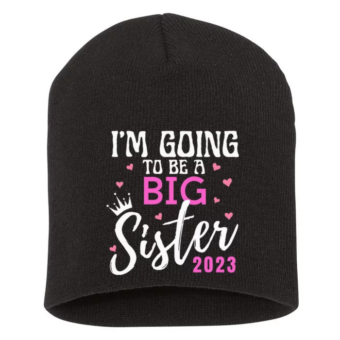 I'm Going To Be A Big Sister Pregnancy Announcement Promoted Short Acrylic Beanie