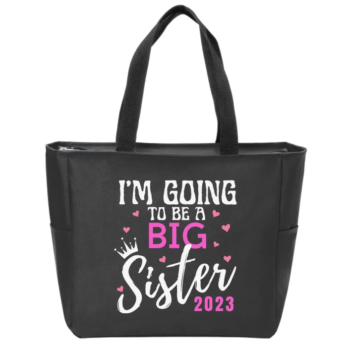 I'm Going To Be A Big Sister Pregnancy Announcement Promoted Zip Tote Bag