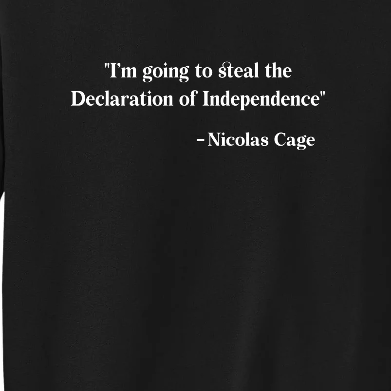 Im Going To Steal The Declaration Of Independence Funny Quote Tall Sweatshirt