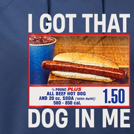 I Got That Dog In Me Funny Hotdogs Combo 4th Of July Dad Mom Performance Fleece Hoodie