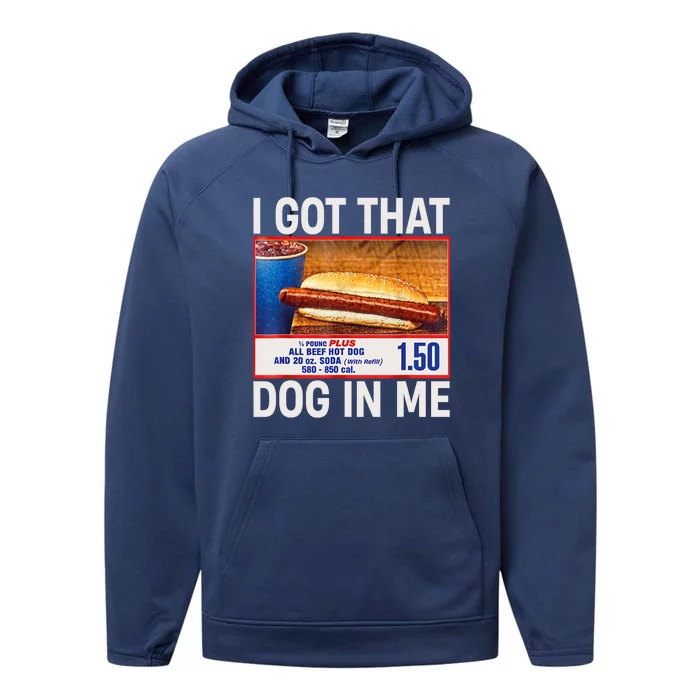 I Got That Dog In Me Funny Hotdogs Combo 4th Of July Dad Mom Performance Fleece Hoodie