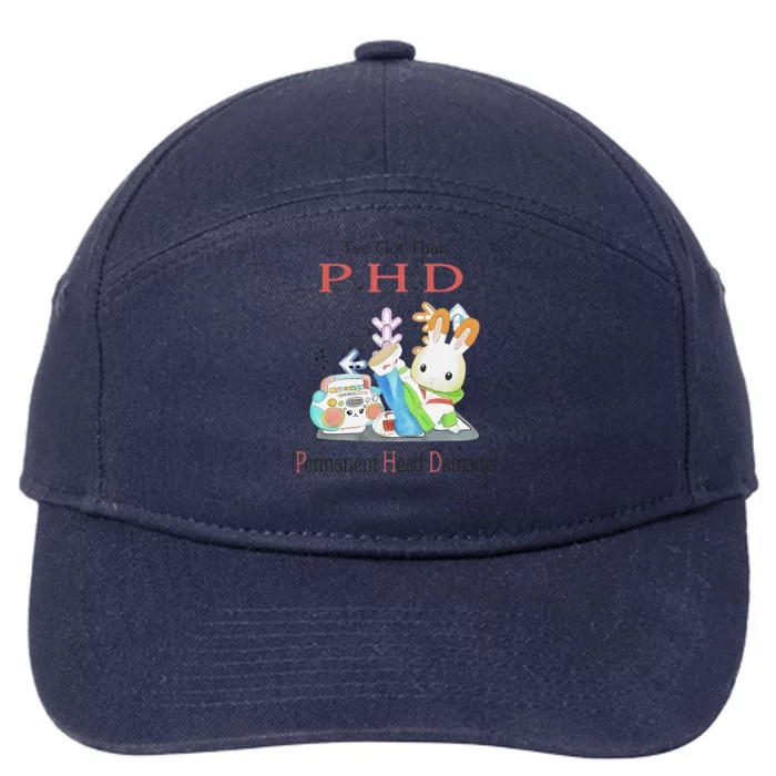 I’Ve Got That P.H.D. Permanent Head Damage 7-Panel Snapback Hat