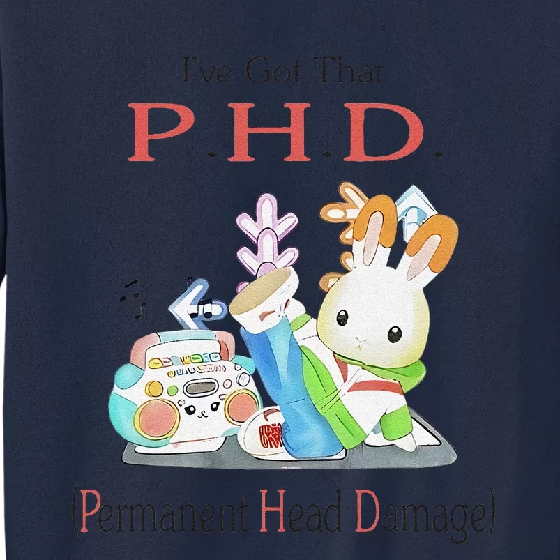 I’Ve Got That P.H.D. Permanent Head Damage Tall Sweatshirt